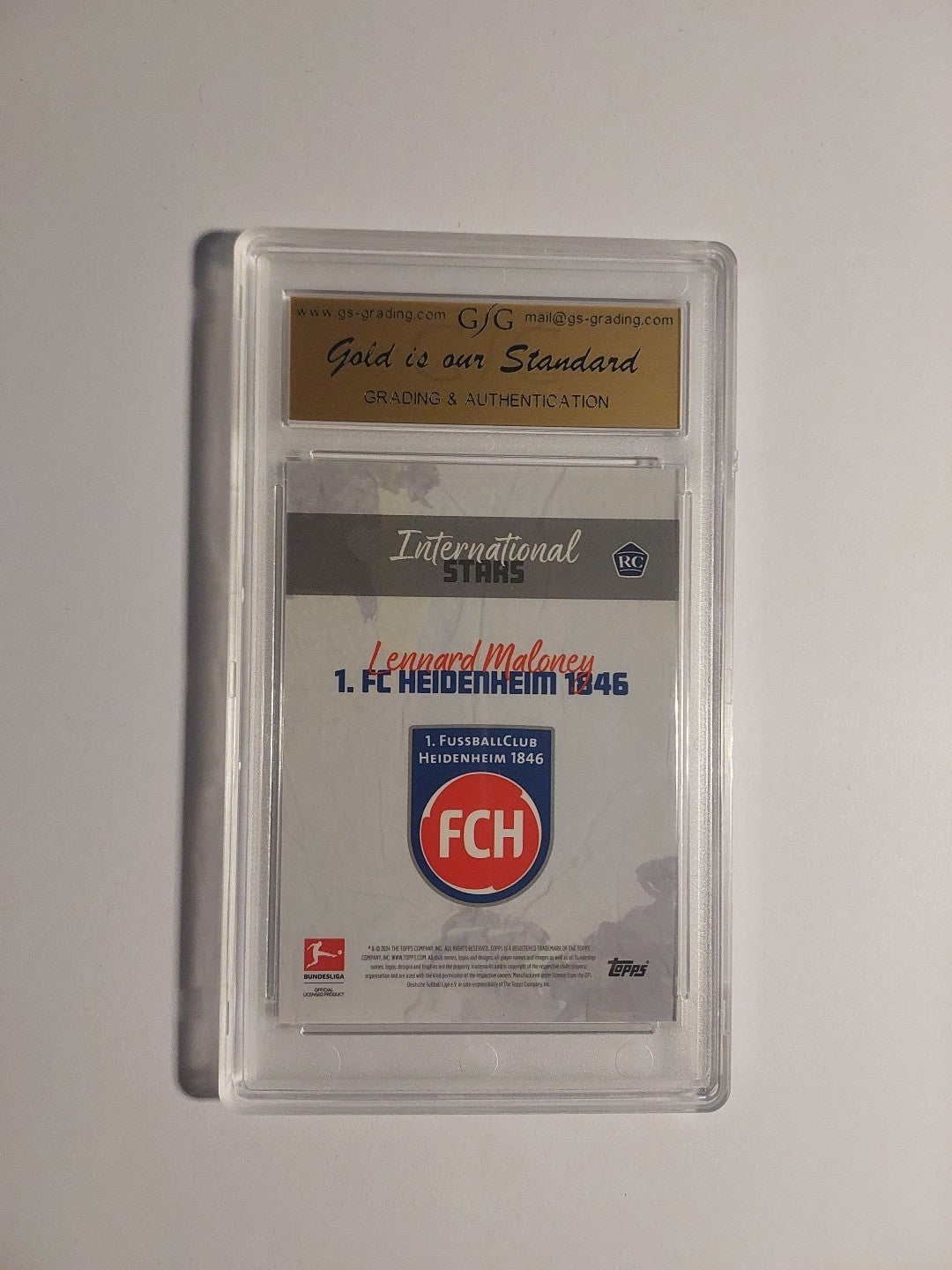 Topps International 2023-24 Lennard Maloney Heidenheim Parallel 2/5 GSG 9.5 PSA – Bild 3