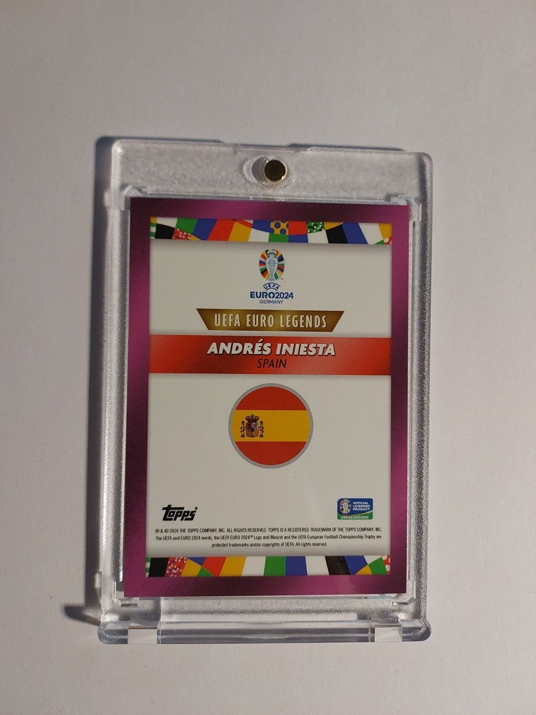 Topps Uefa Euro 2024 Andres Iniesta Spanien Parallel 16/25 Refractor Ultra Rare – Bild 3