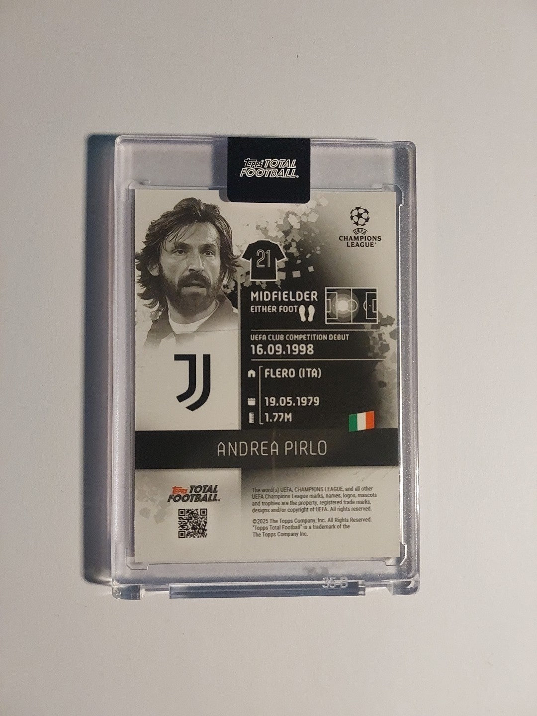 Topps Total Football 2024-25 Andrea Pirlo Juventus Parallel 11/50 OVP Inkl. Case – Bild 3