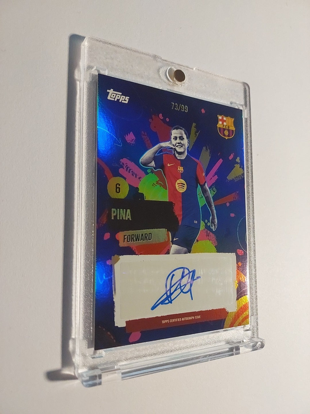 Topps Barcelona Team Set 2024-25 Claudia Pina Auto Parallel 73/99 Refractor Rare – Bild 3