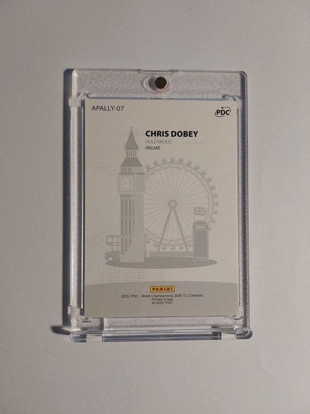 Panini PDC World Championship 2026 Chris Dobey Ally Pally Parallel Refractor Hit – Bild 3