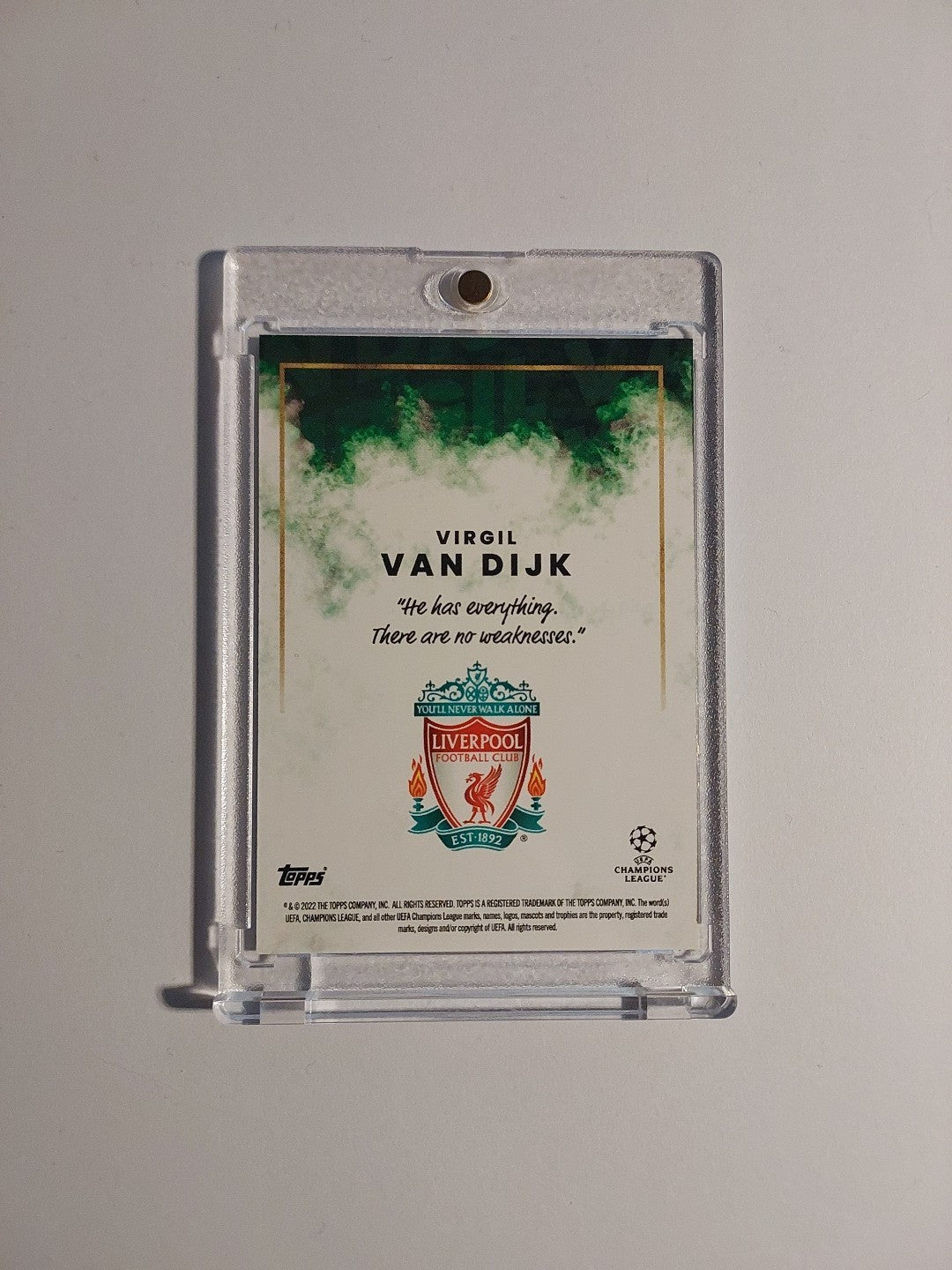 Topps UCC 2021-22 Virgil Van Dijk Liverpool Green Parallel 83/99 Ultra Rare Hit – Bild 3