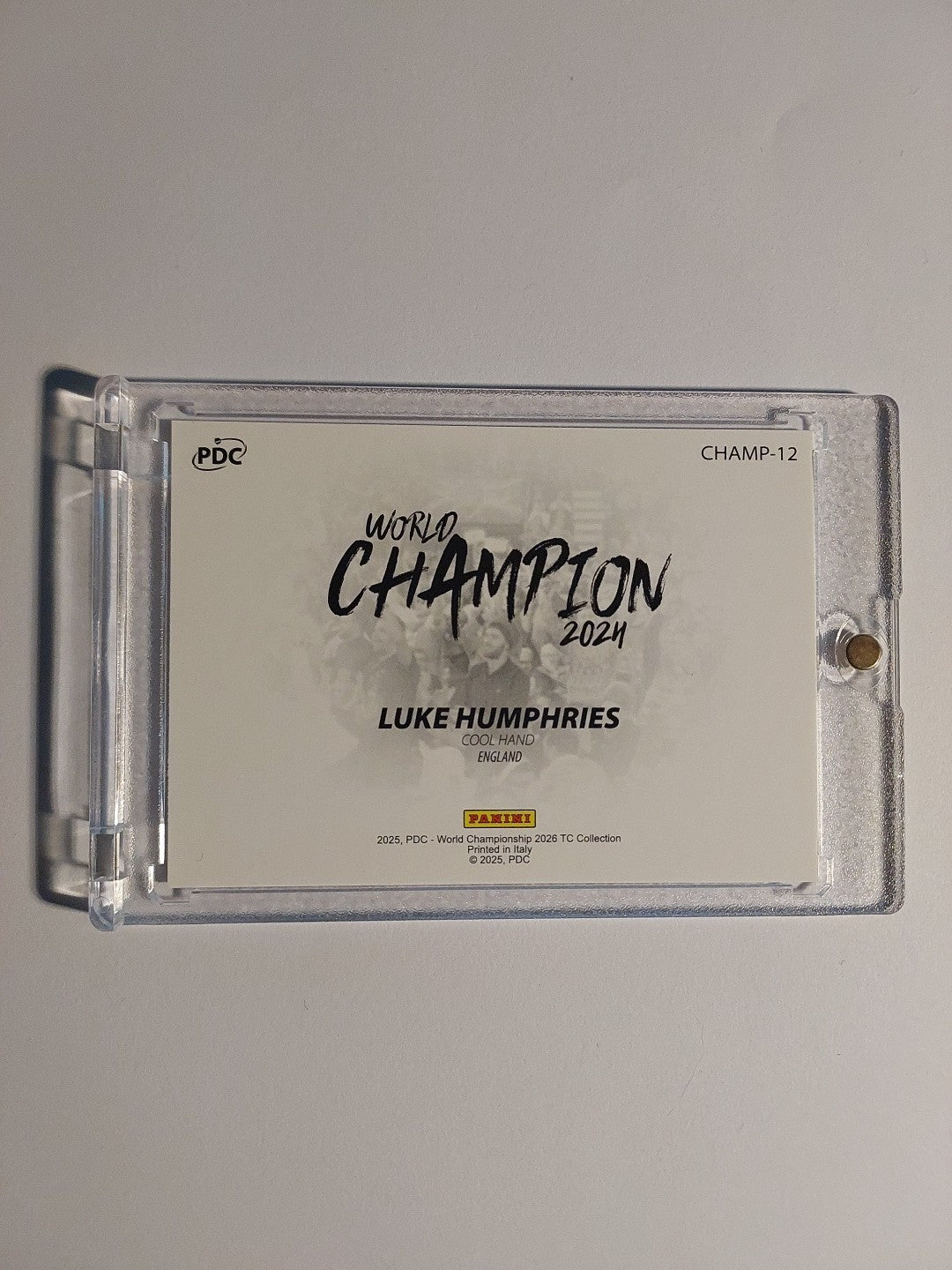 Panini PDC World Championship 2026 Luke Humphries World Champion 2024 Refractor – Bild 3