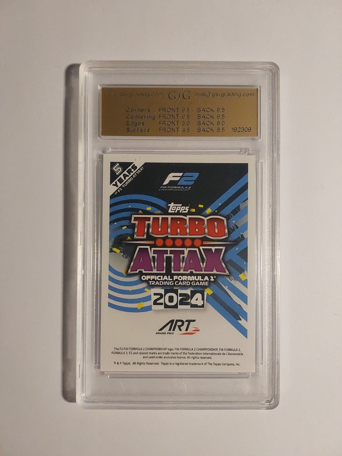 Topps Turbo 2024 Victor Martins F2 ART Grand Prix GSG 5 = PSA Parallel /299 RC – Bild 3