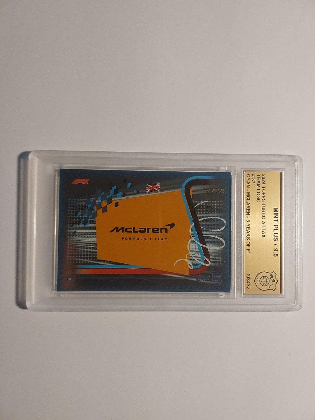 Topps Turbo 2024 Team Logo McLaren Formel 1 Parallel 134/299 GSG 9.5 = PSA Rare – Bild 3