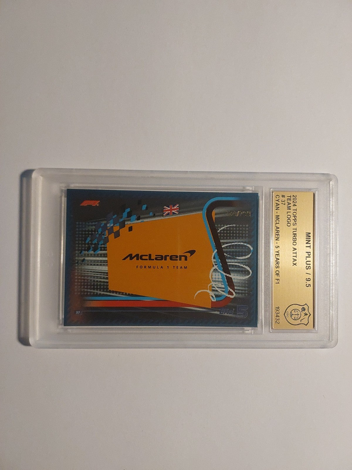 Topps Turbo 2024 Team Logo McLaren Formel 1 Parallel 134/299 GSG 9.5 = PSA Rare – Bild 3