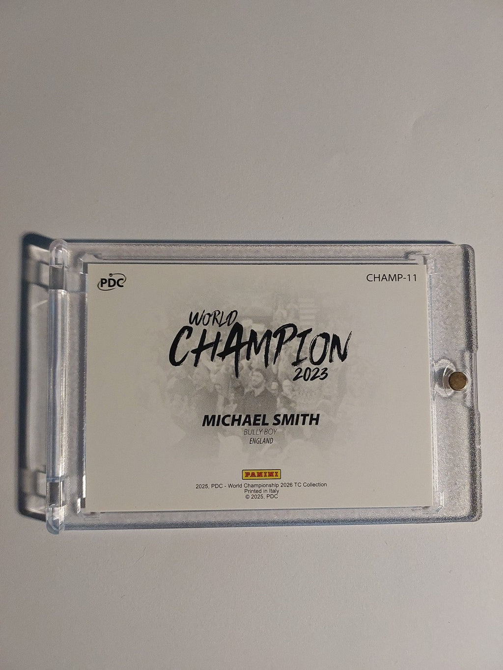 Panini PDC World Championship 2026 Michael Smith Darts World Champion Refractor – Bild 3