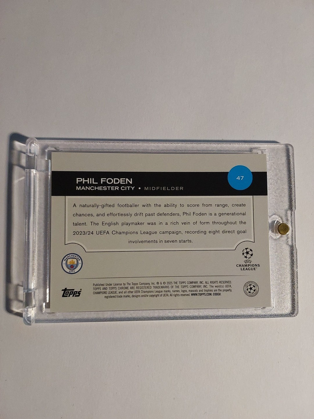 Topps UCC 2025-26 Phil Foden Manchester City Parallel 48/50 Ultra Rare Foil Hit – Bild 3