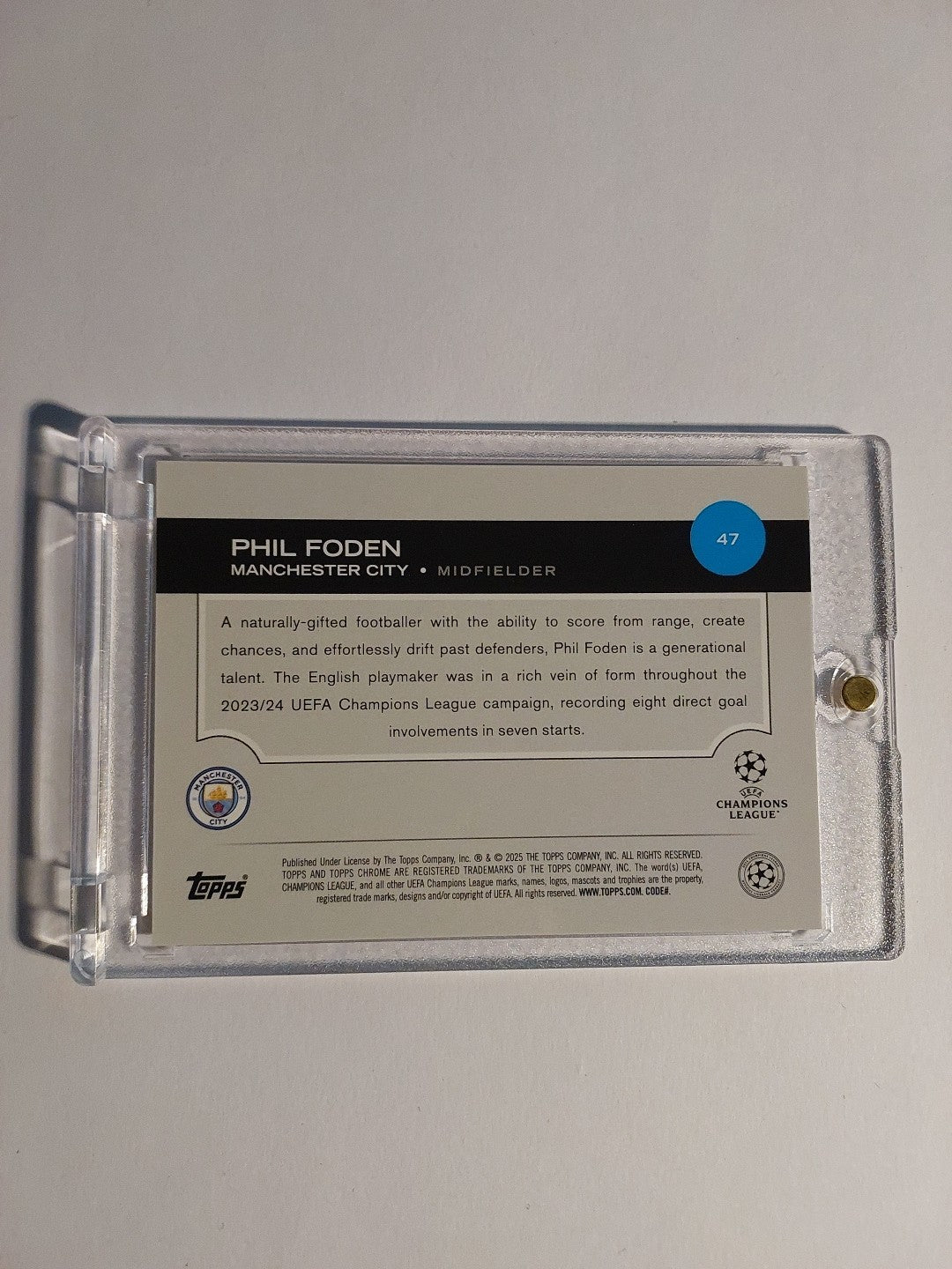 Topps UCC 2025-26 Phil Foden Manchester City Parallel 48/50 Ultra Rare Foil Hit – Bild 3