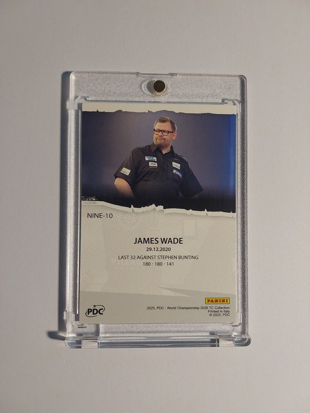 Panini PDC World Championship 2026 James Wade 9 Dart Club Refractor Rare Hit – Bild 3