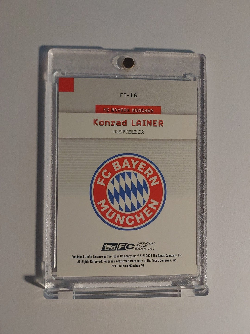 Topps Bayern Team Set 2025-26 Konrad Laimer Parallel 123/125 Refractor Rare Hit – Bild 3