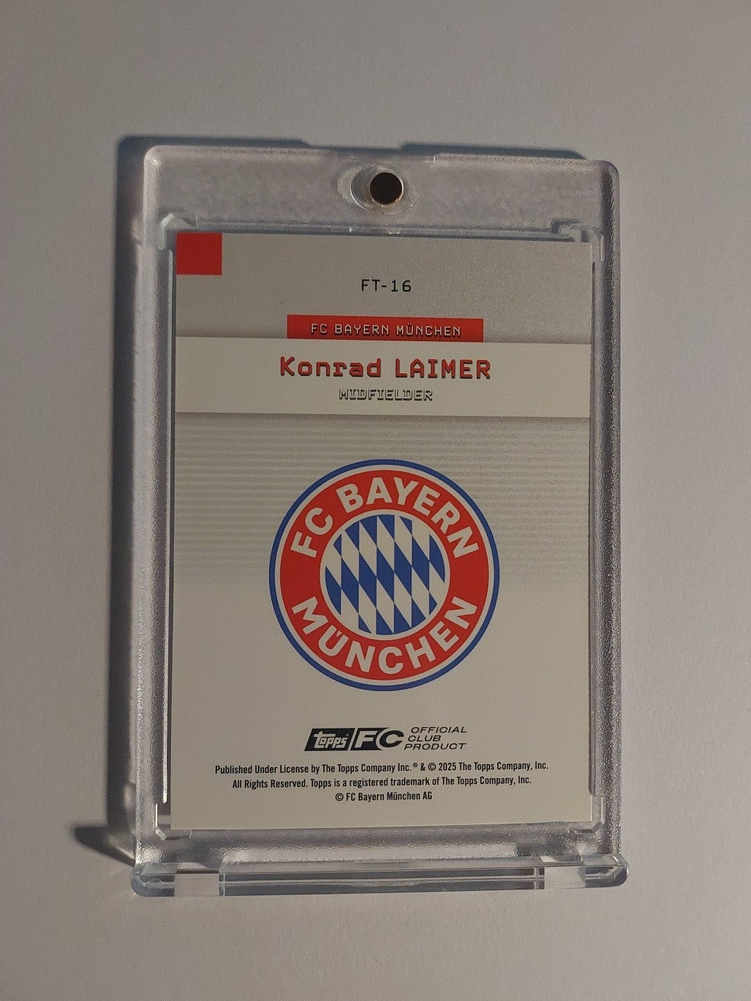 Topps Bayern Team Set 2025-26 Konrad Laimer Parallel 123/125 Refractor Rare Hit – Bild 3