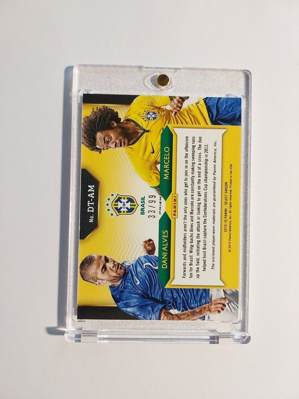 Panini Select 2015-16 Alves & Marcelo Dual Patch Relic Brasilien Parallel 33/99 – Bild 4