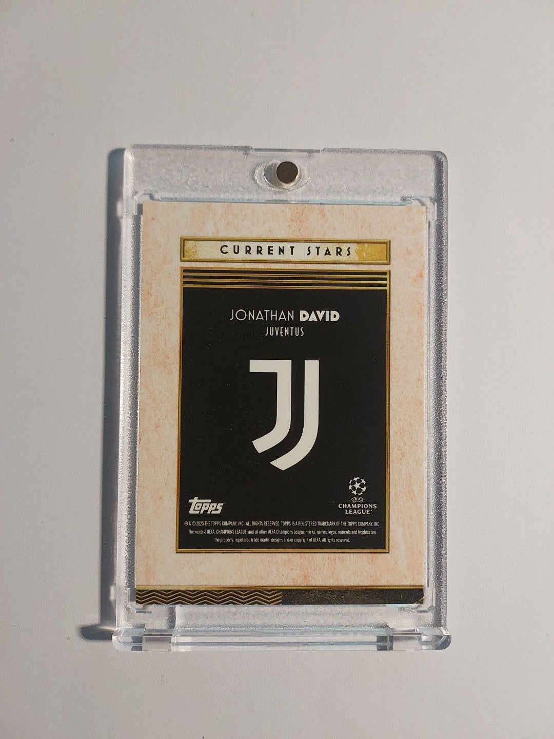 Topps UCC Deco 2025-26 Jonathan David Juventus Turin Parallel 9/25 Refractor Hit – Bild 4