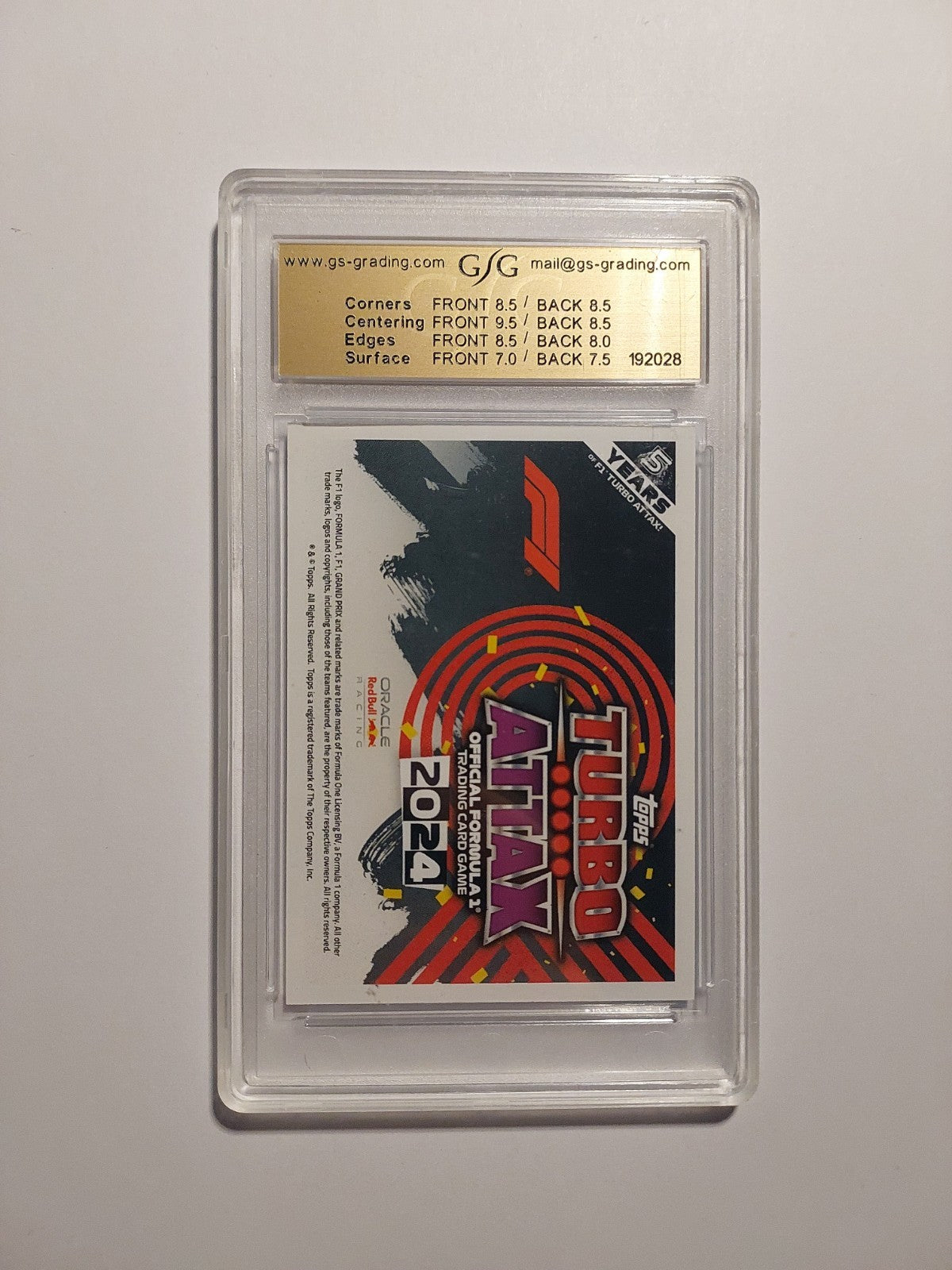 Topps Turbo 2024 Oracle RB Racing F1 Team Card GSG 7.5 = PSA Parallel 276/299 – Bild 4