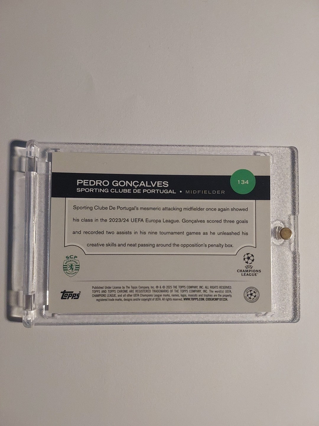 Topps UCC Flagship 2024-25 Pedro Goncalves Sporting Lissabon Parallel 31/52 Rare – Bild 4
