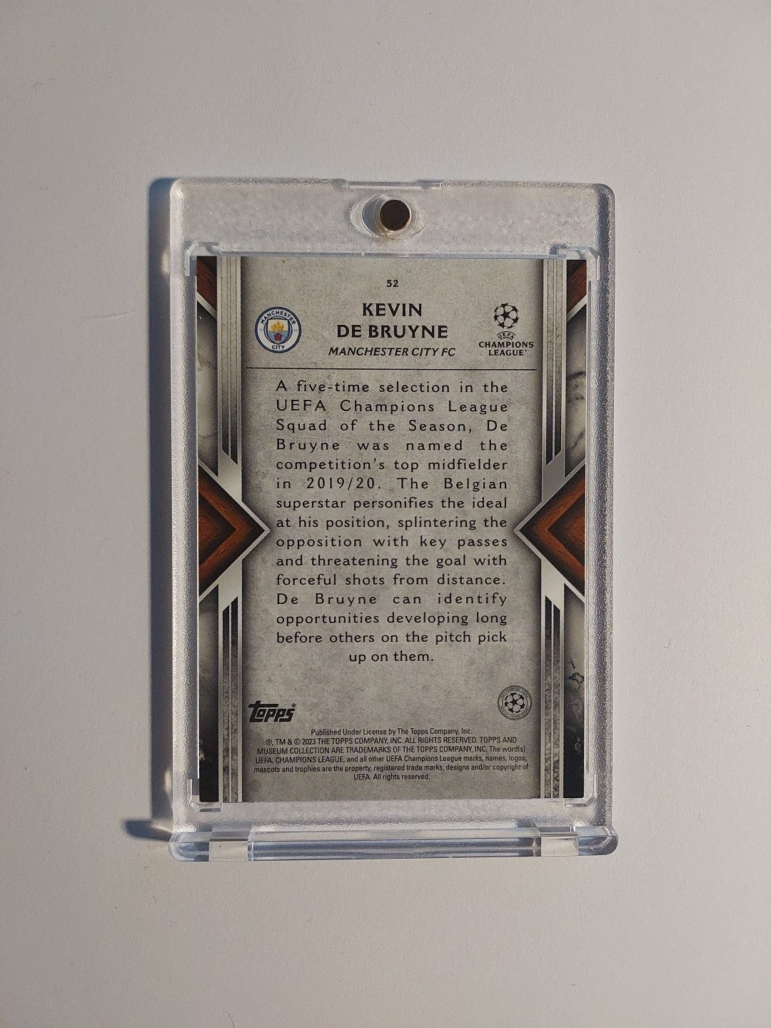 Topps UCC Museum 2022-23 Kevin De Bruyne Manchester City Parallel 47/99 Rare Hit – Bild 4