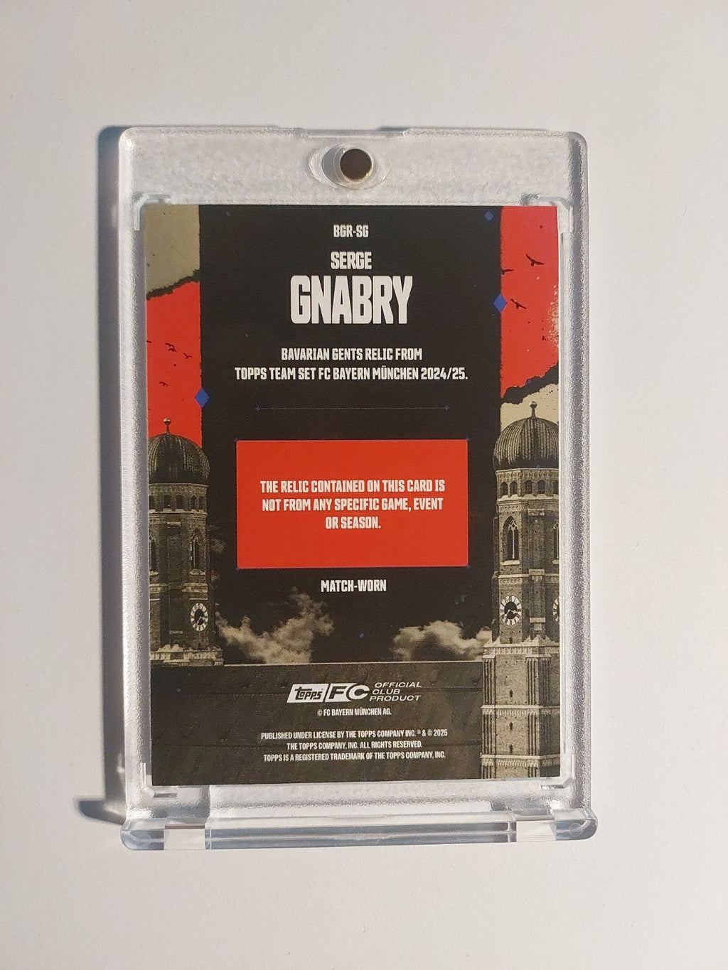 Topps Bayern München 2024-25 Serge Gnabry Patch Relic Parallel 26/99 Refractor – Bild 4