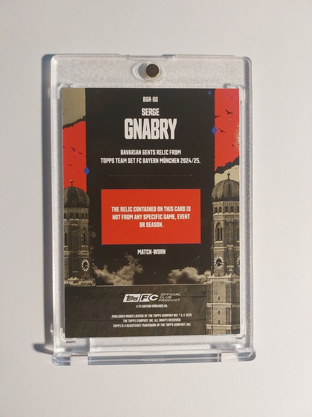 Topps Bayern München 2024-25 Serge Gnabry Patch Relic Parallel 26/99 Refractor – Bild 4