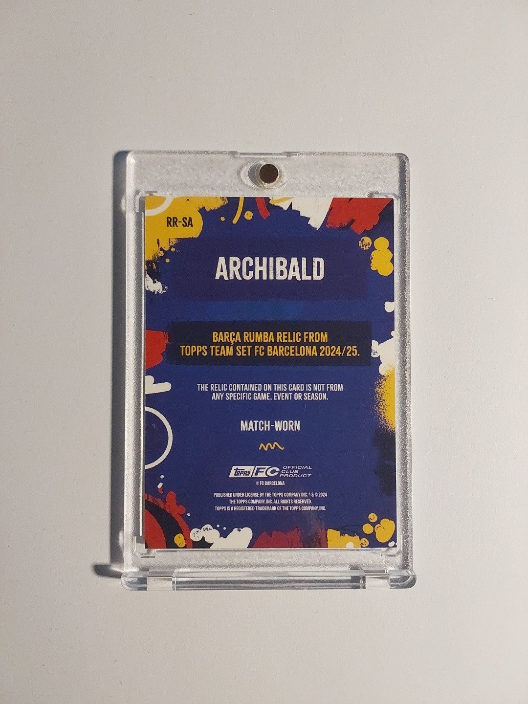 Topps Barcelona Team Set 2024-25 Steve Archibald Patch Relic Parallel 72/99 Rare – Bild 5