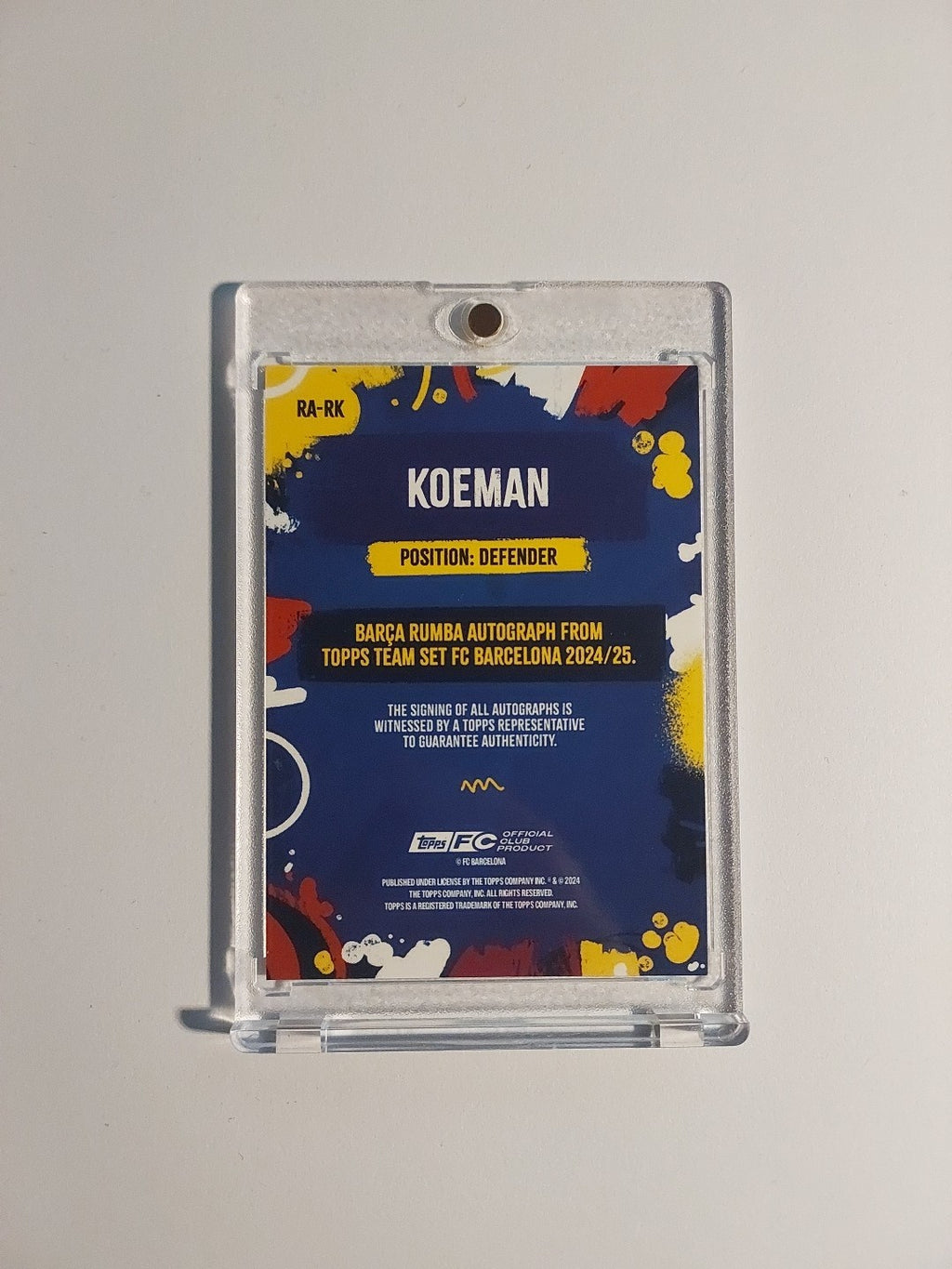 Topps Barcelona Team Set 2024-25 Ronald Koeman Auto Parallel 82/250 Refractor – Bild 5