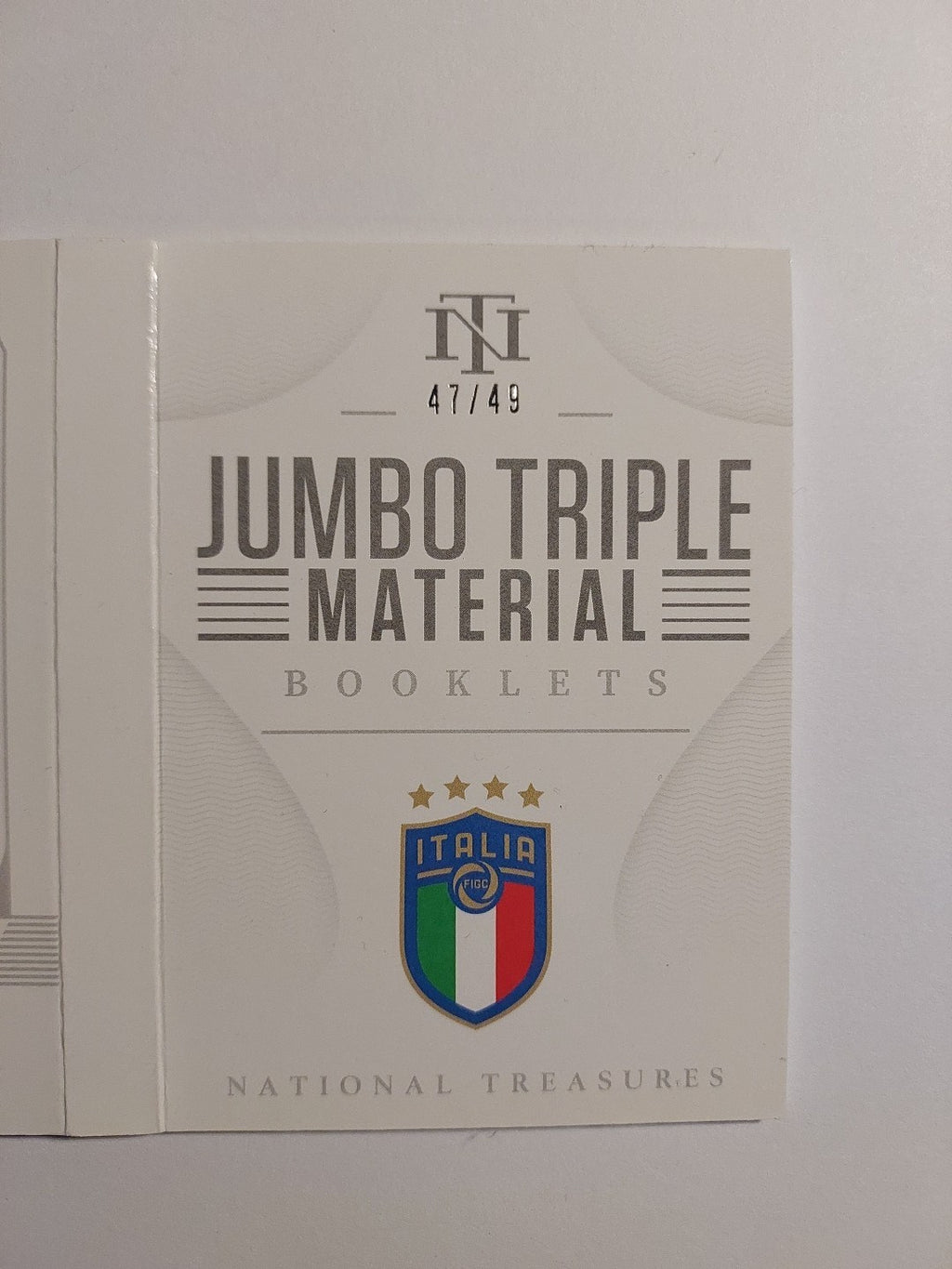 Panini 2021-22 Pirlo & Totti & Buffon Tripple Booklet Patch Relic Parallel 47/49 – Bild 6