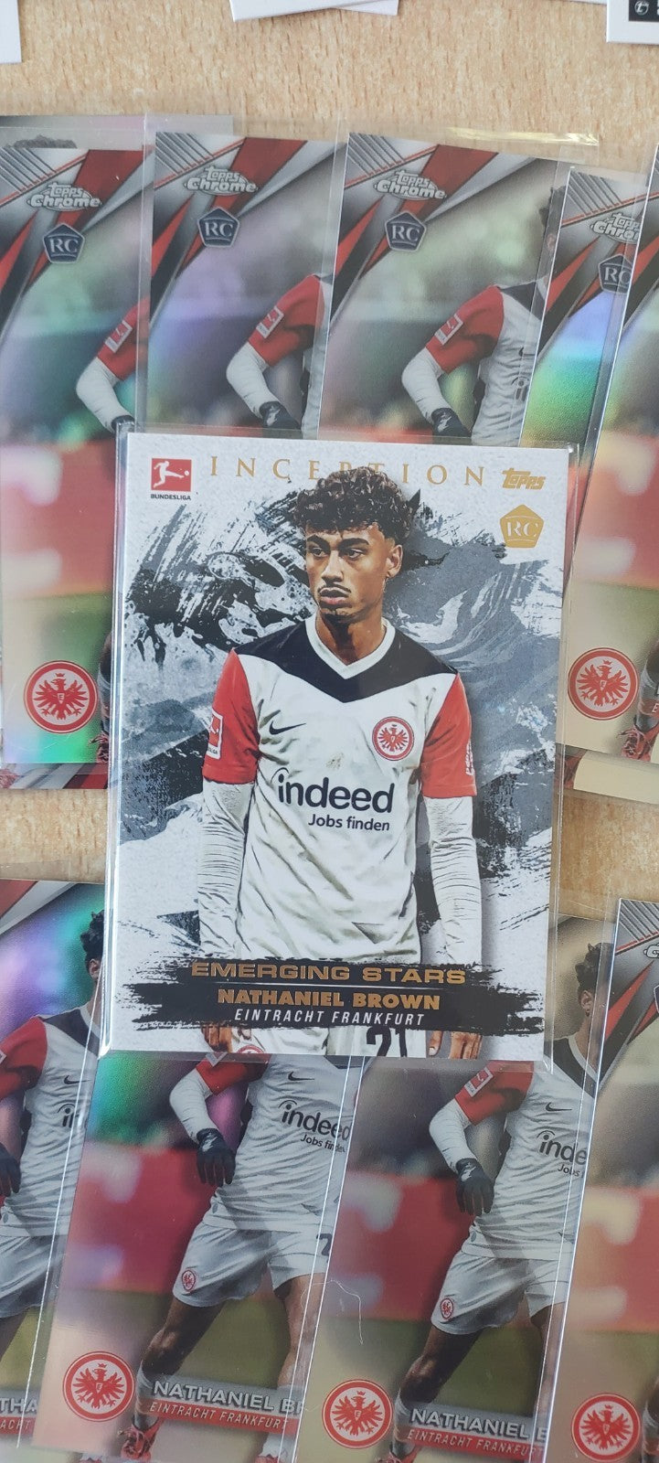 Topps Fußball Sammlung Konvolut 72× Nathaniel Brown Rookie Parallel Refractor – Bild 8